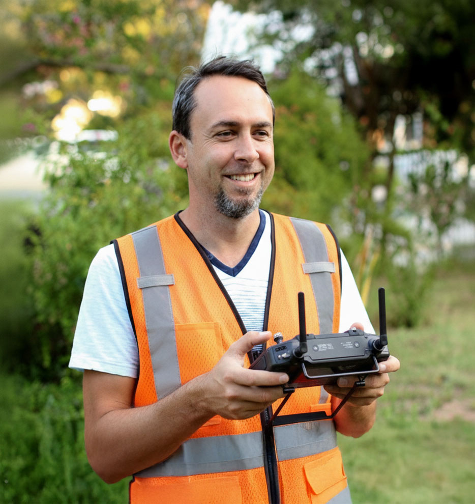 Joey Herzberg flying drone